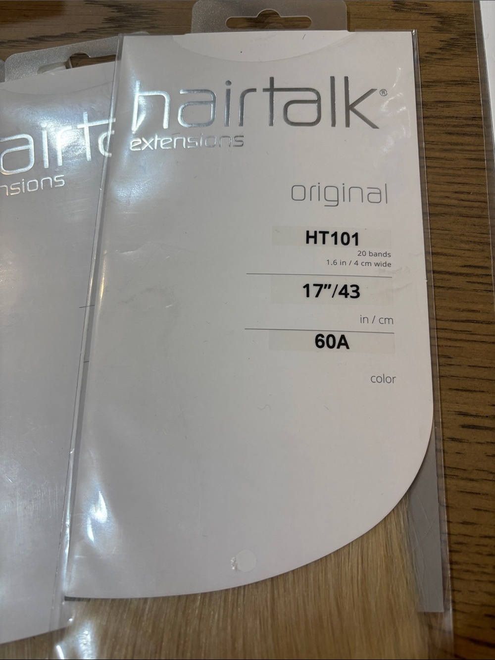 Hair talk original extensions, light blonde